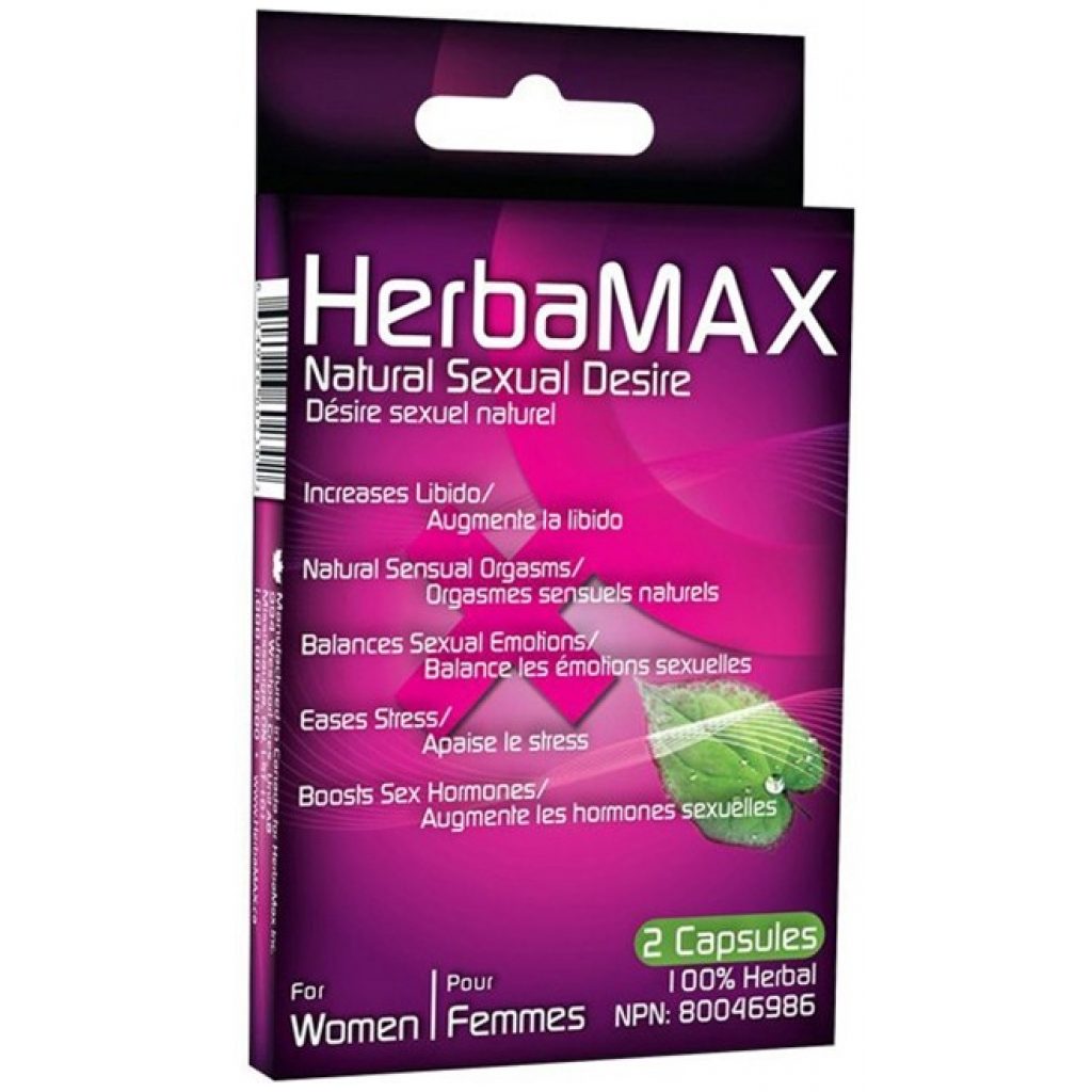 Découvrez le Stimulant sexuel pour femme 2  capsules Herbamax.