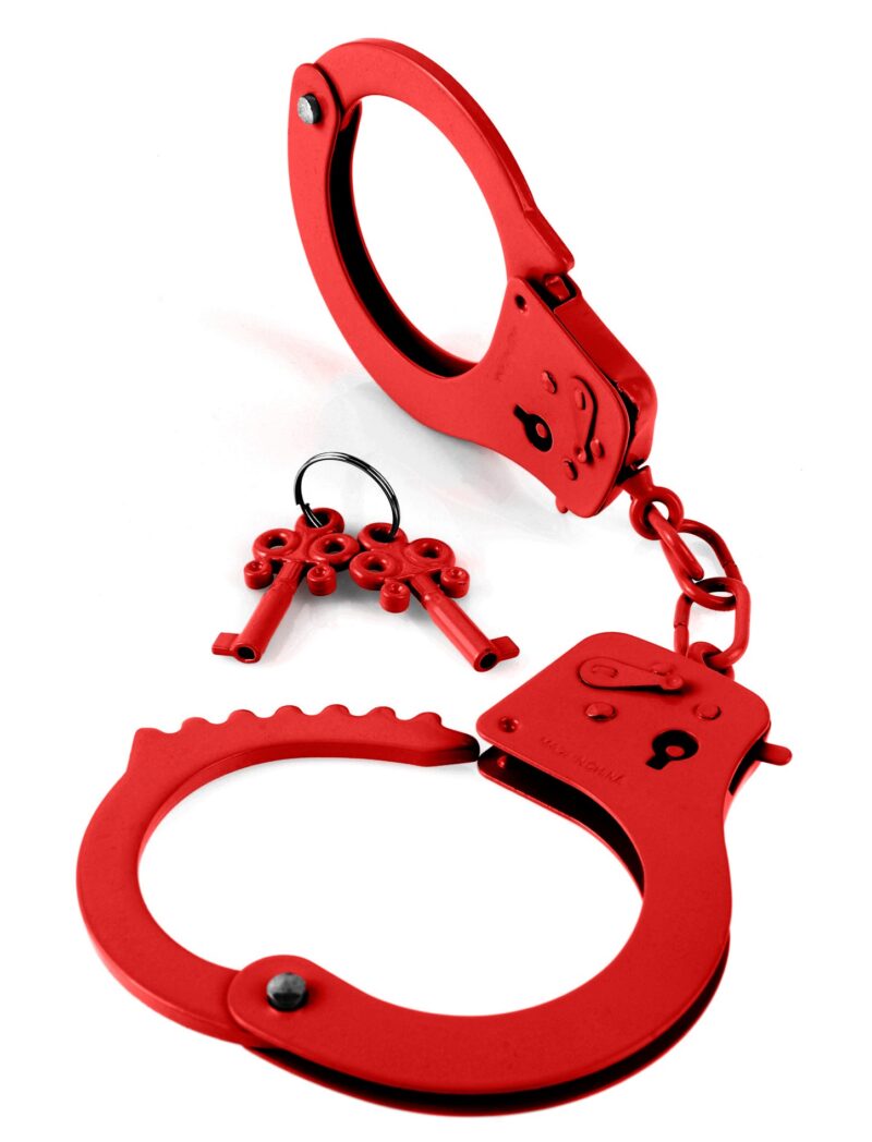 Fetish Fantasy solid metal handcuffs red - Image 3