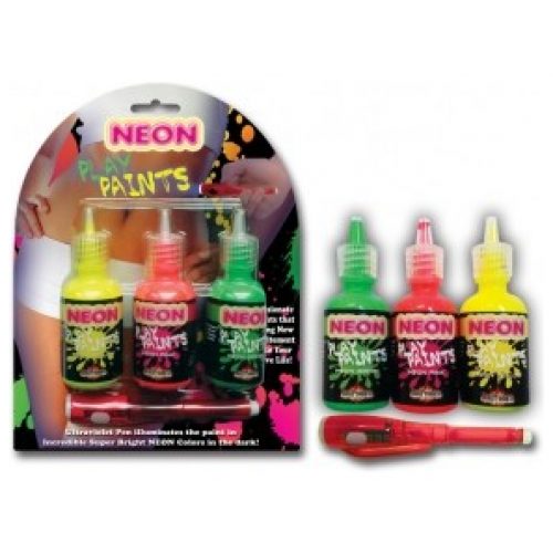 Neon body paints 3 pack card